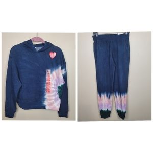 NWT Wildfox Tye Dye Hadley Jogger Hoodie Set size XS